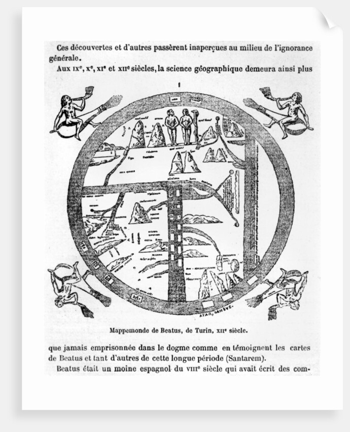 Beatus of Turin mappamundi by Italian School
