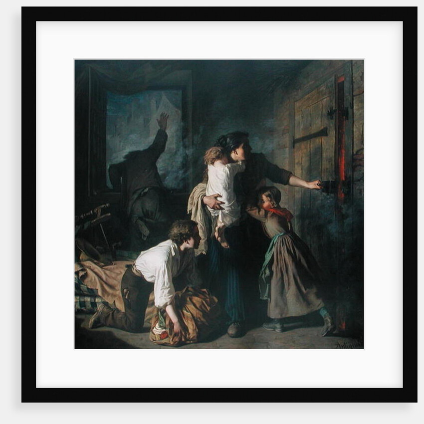 The Fire, 1850 by Alexandre Antigna