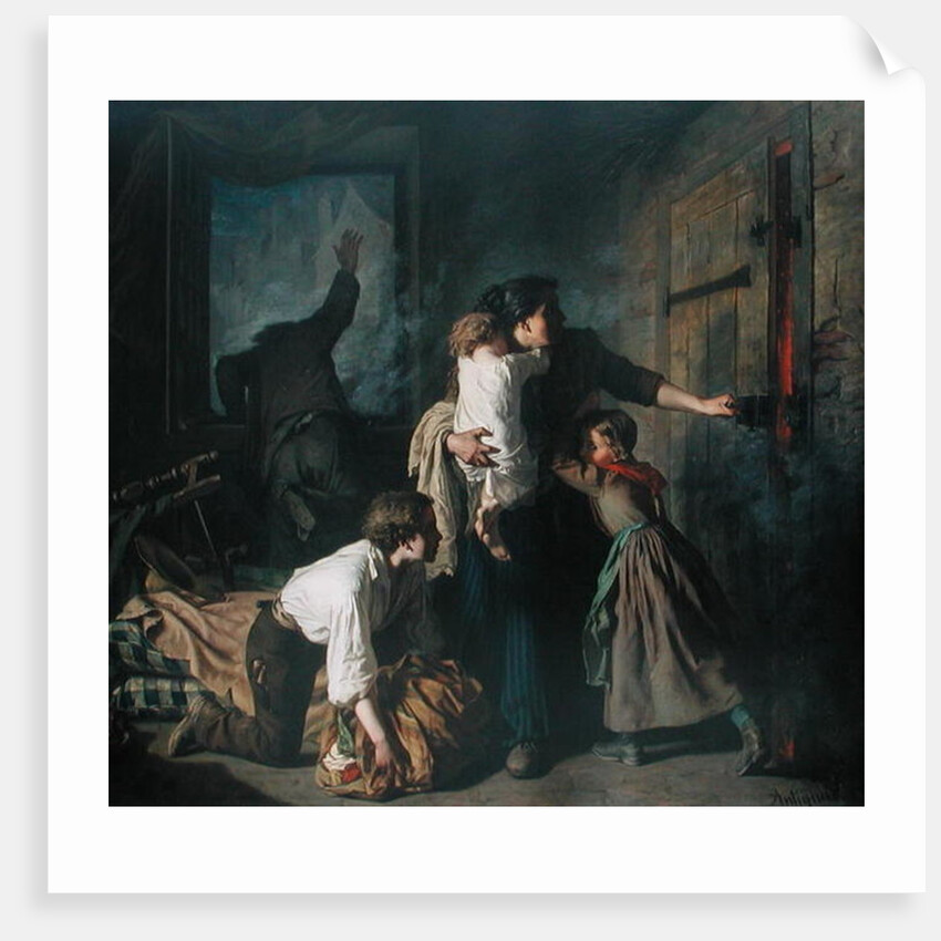 The Fire, 1850 by Alexandre Antigna