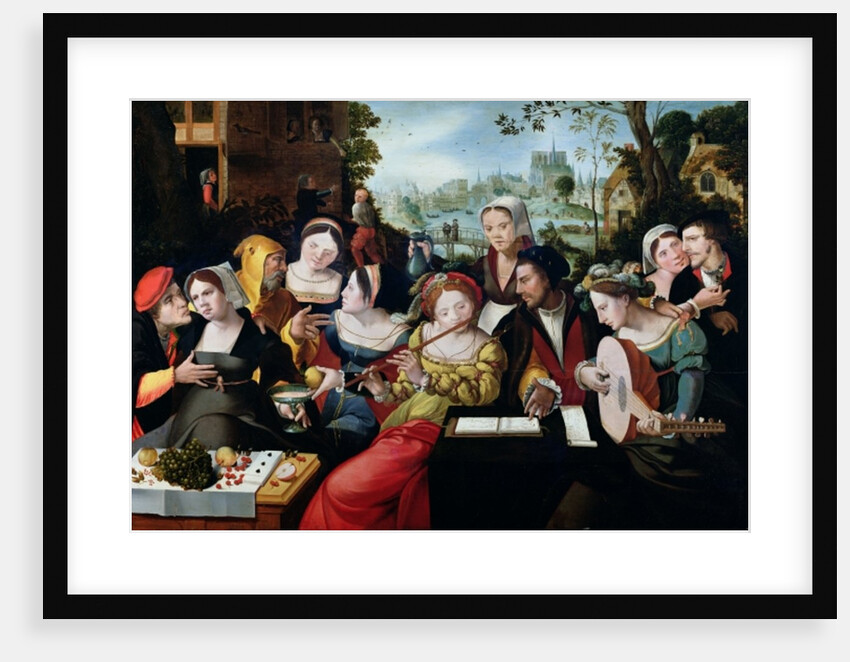 The prodigal child among courtesans - Allegory of the five senses by Flemish School