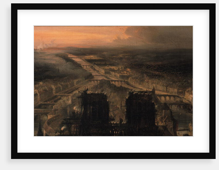 Illumination of Notre Dame to Celebrate the Election of Prince Louis-Napoleon Bonaparte to the Republic, after 1850 by Jean-Jacques Champin