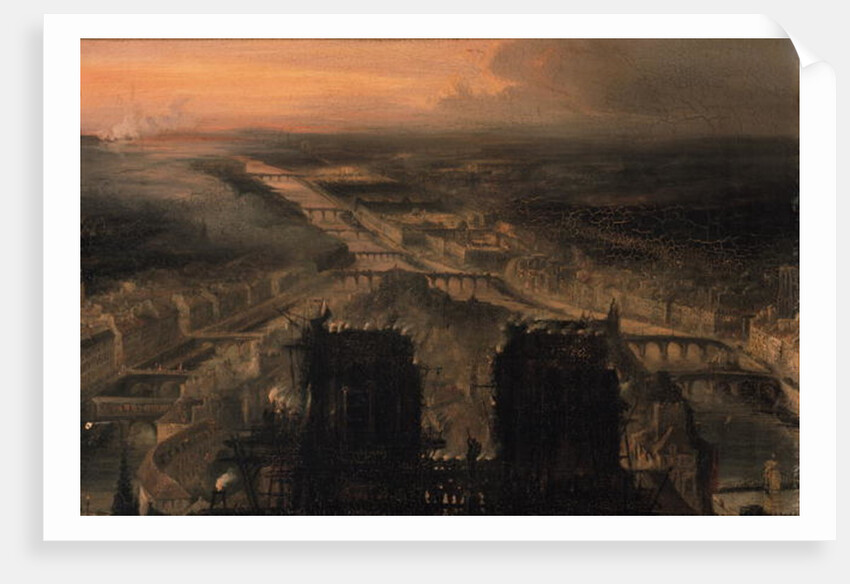 Illumination of Notre Dame to Celebrate the Election of Prince Louis-Napoleon Bonaparte to the Republic, after 1850 by Jean-Jacques Champin