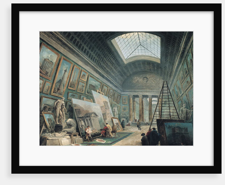 A Museum Gallery with Ancient Roman Art, before 1800 by Hubert Robert