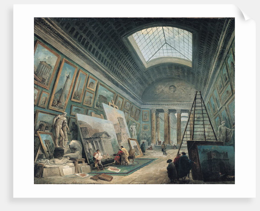 A Museum Gallery with Ancient Roman Art, before 1800 by Hubert Robert