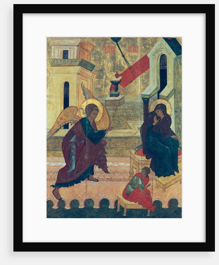 Icon depicting the Annunciation by School Russian