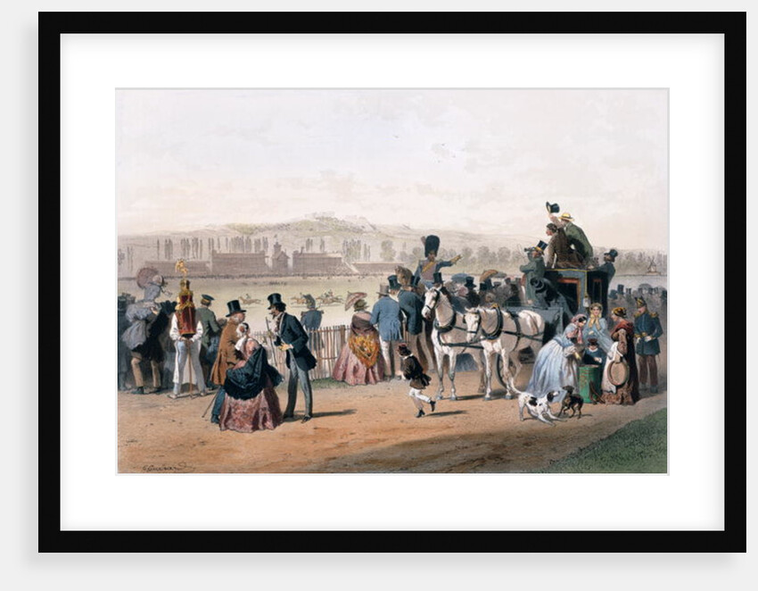 Racecourse at the Bois de Boulogne by Eugene Charles Francois Guerard