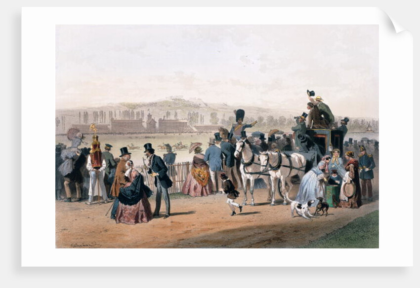Racecourse at the Bois de Boulogne by Eugene Charles Francois Guerard