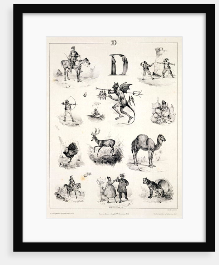 Letter D from an alphabet primer by Victor Adam