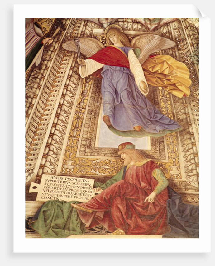 Amos and the Angel holding the pincers of the Passion of Christ by Melozzo da Forli