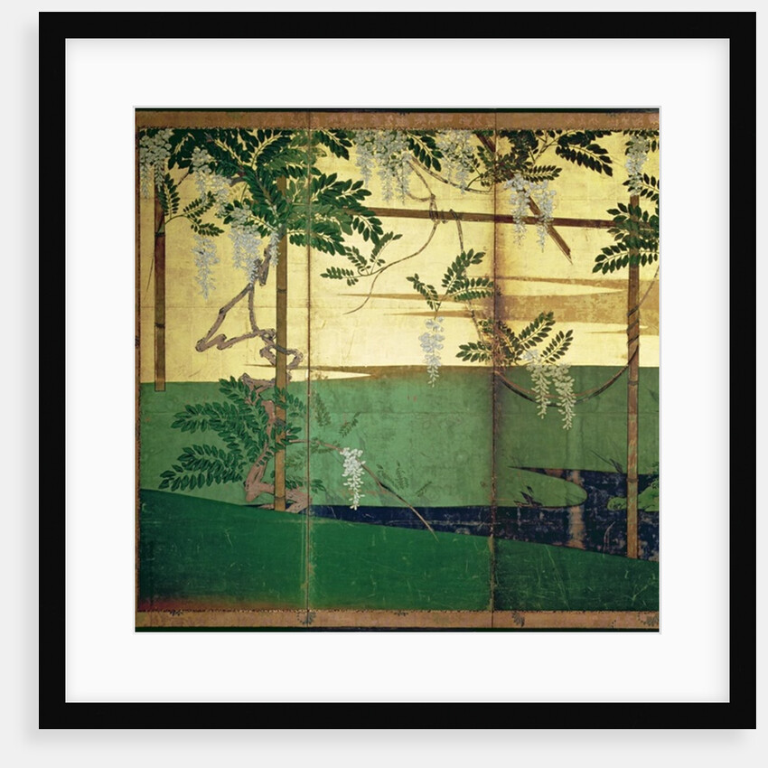 Wisteria in blossom by Soen Hasegawa