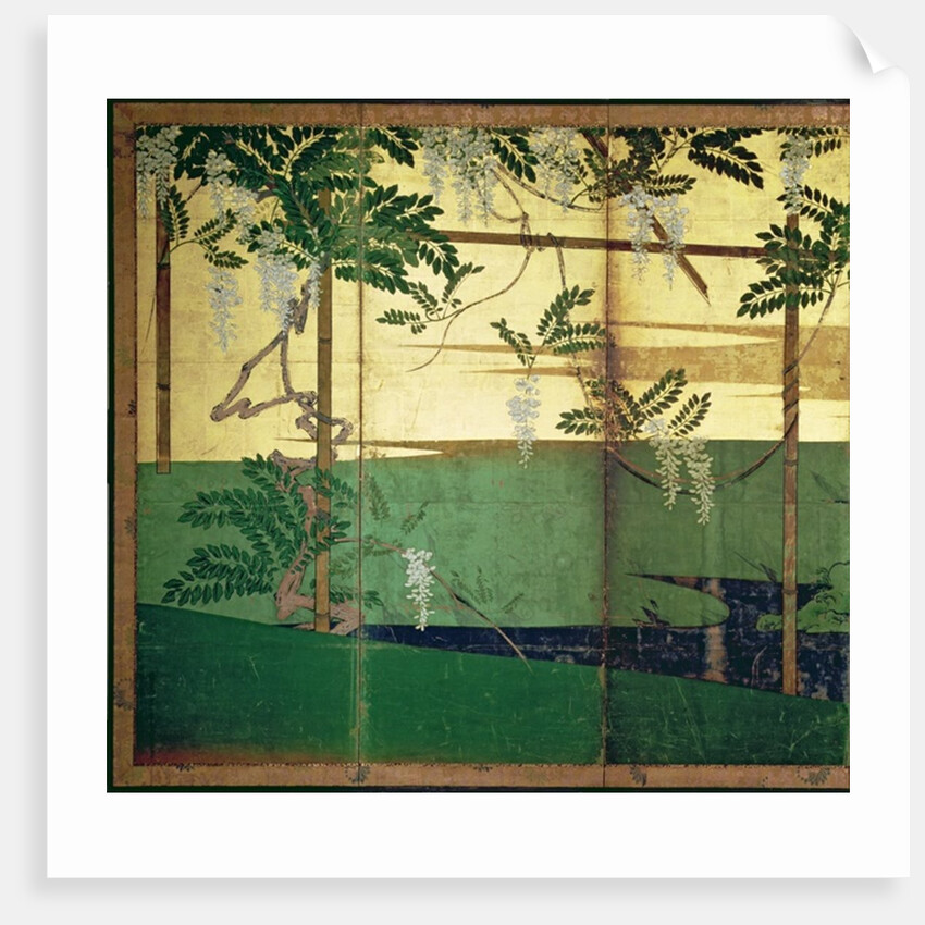 Wisteria in blossom by Soen Hasegawa