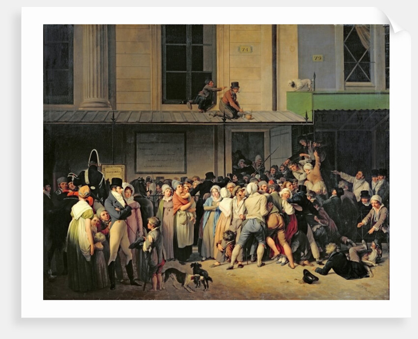 The Entrance to the Theatre de l'Ambigu-Comique before a Free Performance, 1819 by Louis Leopold Boilly