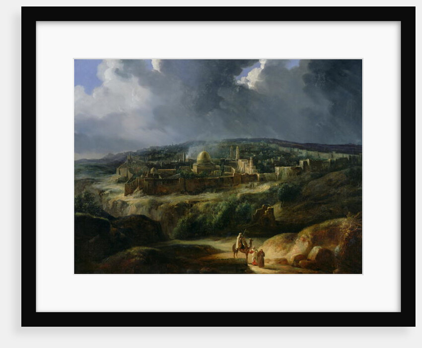 View of Jerusalem from the Valley of Jehoshaphat, 1825 by Auguste Forbin