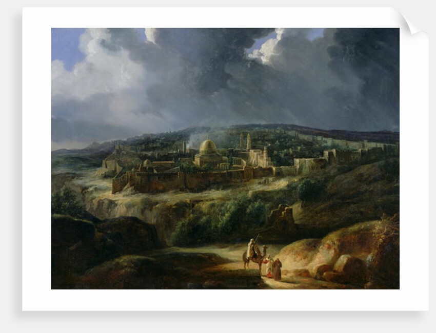 View of Jerusalem from the Valley of Jehoshaphat, 1825 by Auguste Forbin