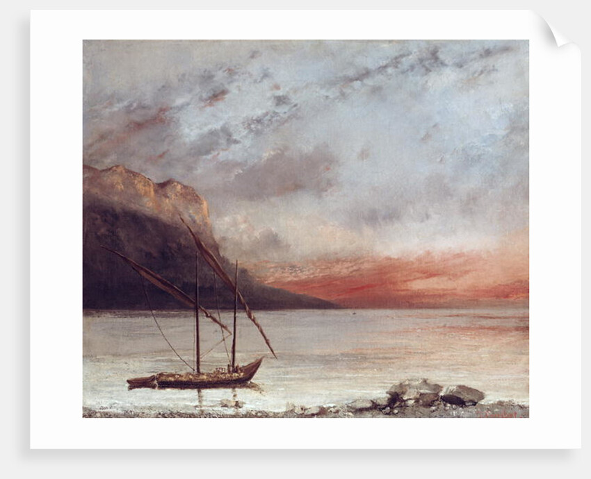 Sunset over Lake Leman, 1874 by Gustave Courbet
