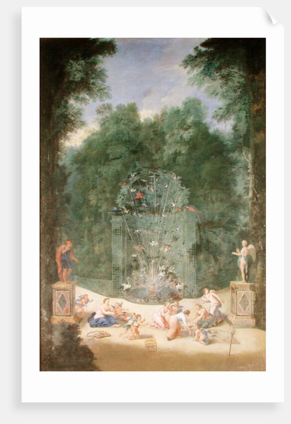 The Groves of Versailles: View of the Entrance to the Maze with Birds, Nymphs and Cherubs, 1688 by Jean the Younger Cotelle