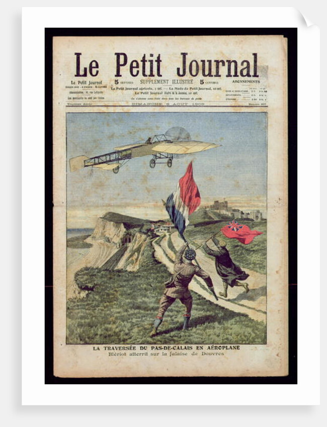 Louis Bleriot landing at Dover by French School