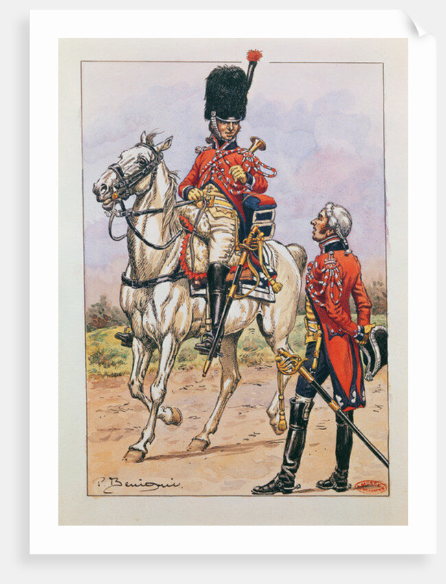 Bugler of the elite cavalry of the Imperial Guard, 1804-06 by P. Benigni