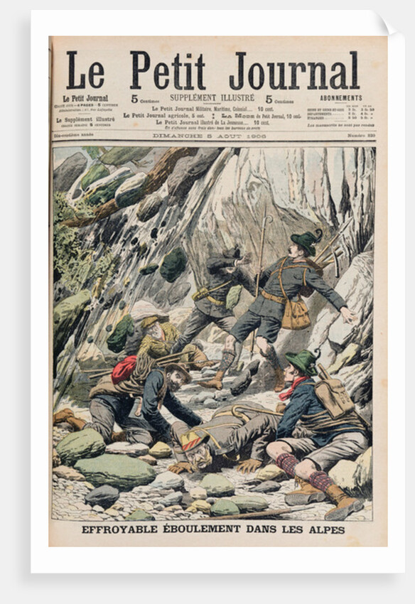 A Horrifying Rock Fall in Tyrol by French School