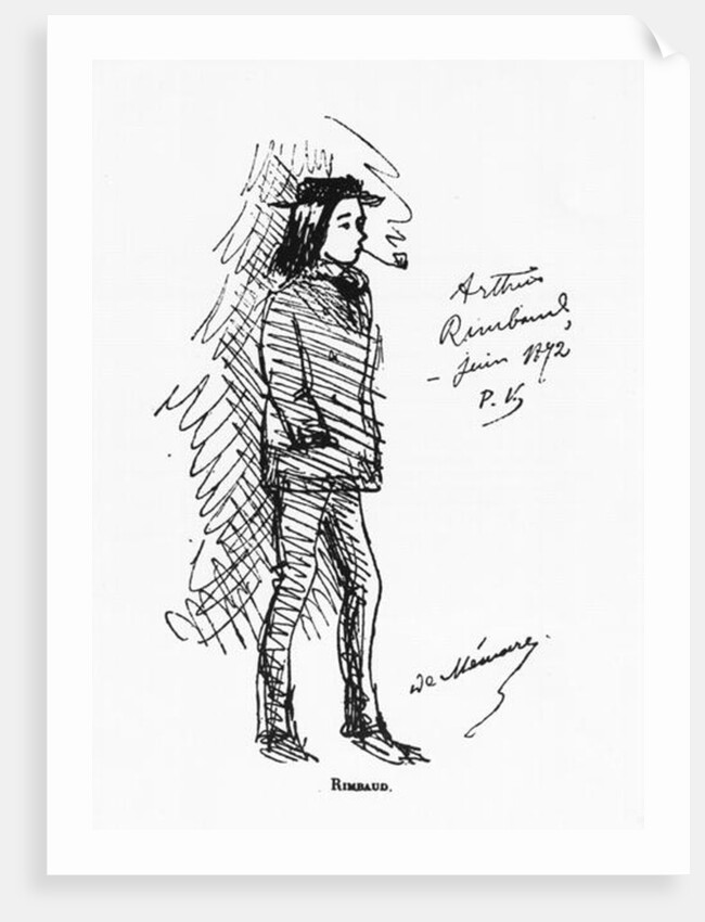 Arthur Rimbaud, June 1872 by Paul Verlaine