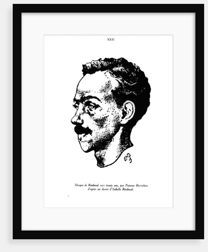 Portrait of Arthur Rimbaud made after a drawing by Isabelle Rimbaud after 1891 by Paterne Berrichon