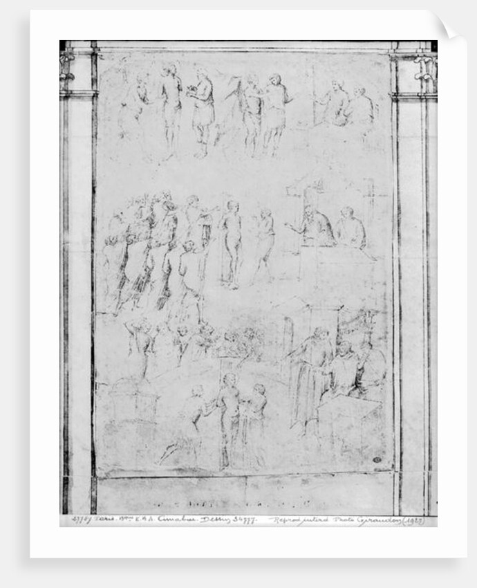 Scenes from the Life of a Saint, detail by Aretino Luca Spinello or Spinelli