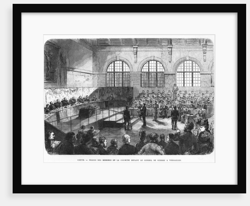 Members of the Commune being court martialled at Versailles, 1872 by French School
