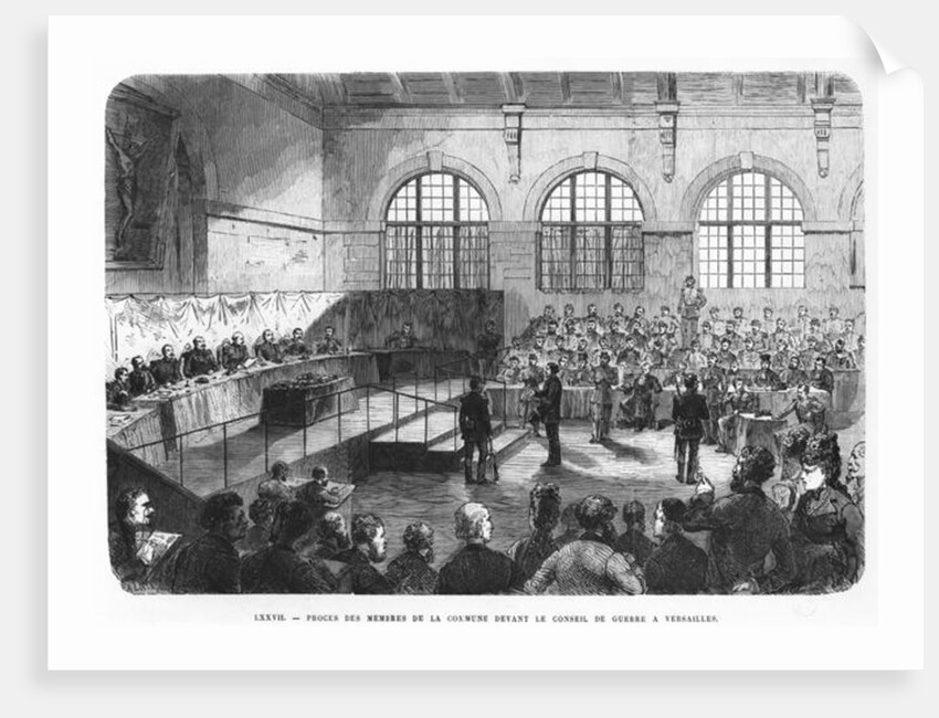 Members of the Commune being court martialled at Versailles, 1872 by French School