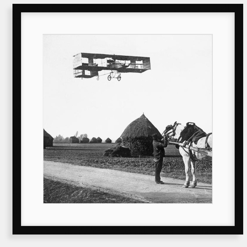 Flight by Henri Farman from Chalons to Reims by French Photographer