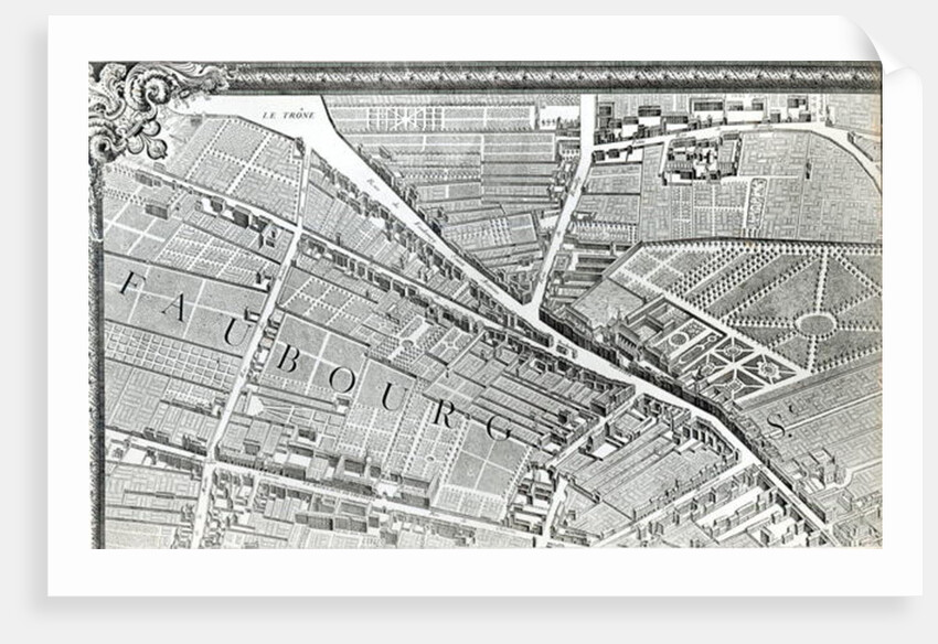 Plan of Paris, known as the 'Plan de Turgot' by Louis (after) Bretez