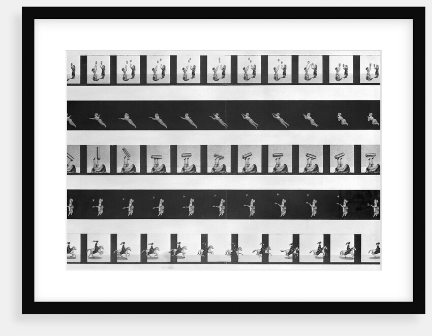 Picture strips for a praxinoscope, late 19th century by French School