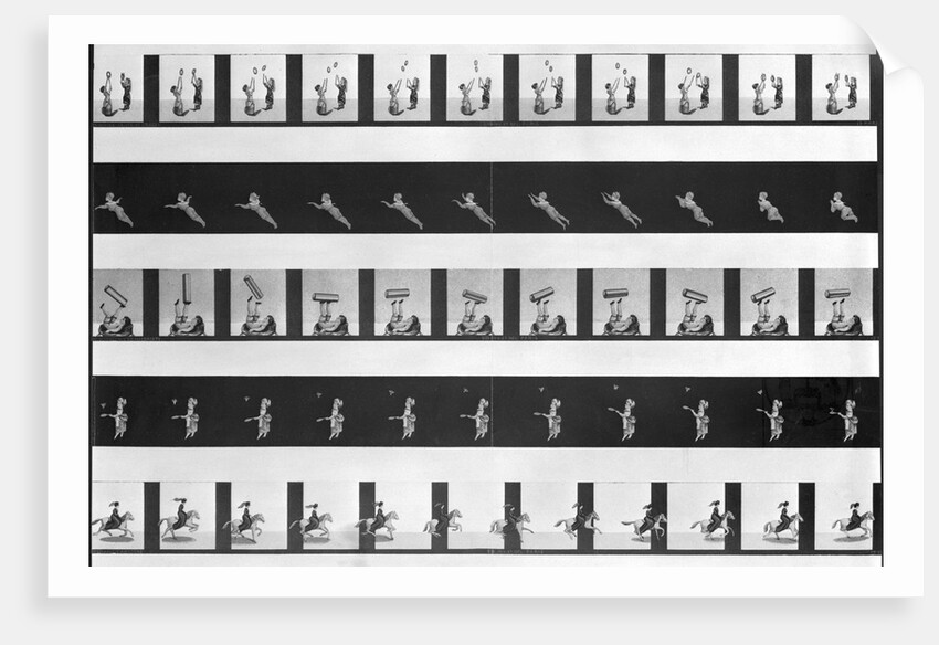 Picture strips for a praxinoscope, late 19th century by French School