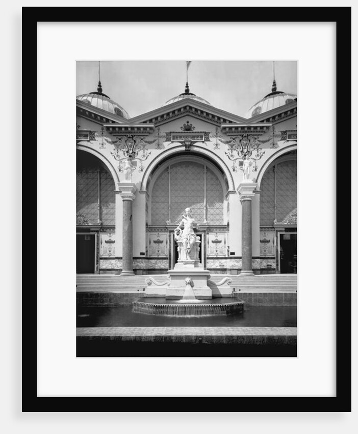 Portico and fountain at the Universal Exhibition, Paris by Adolphe Giraudon