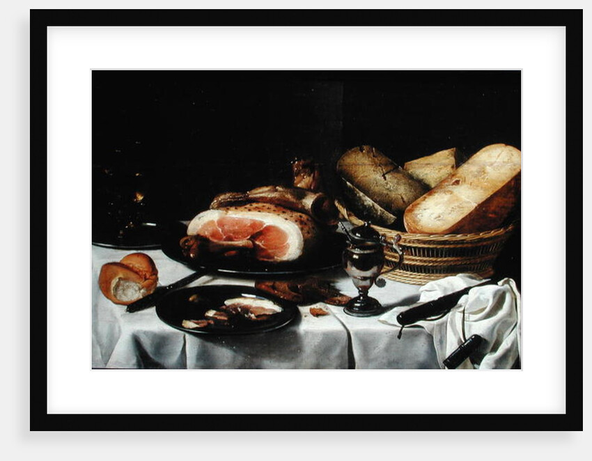Still Life with Ham by Pieter Claesz