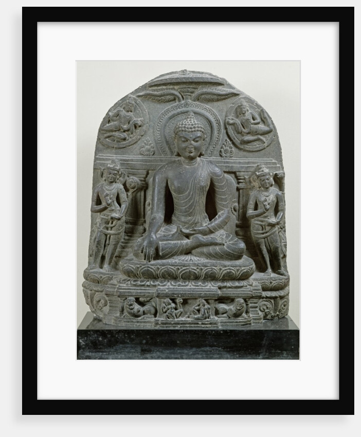 Seated Buddha in meditation by Indian School