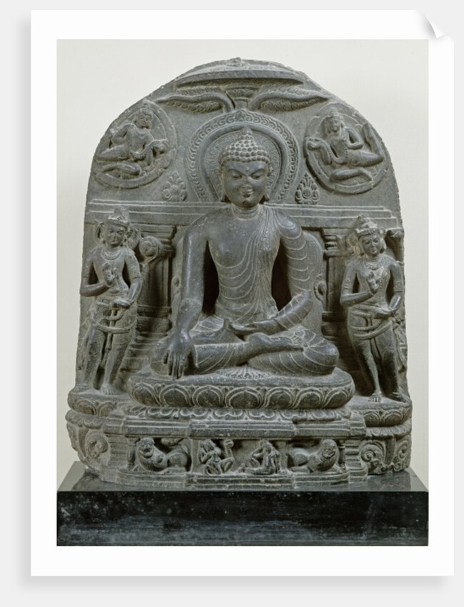 Seated Buddha in meditation by Indian School