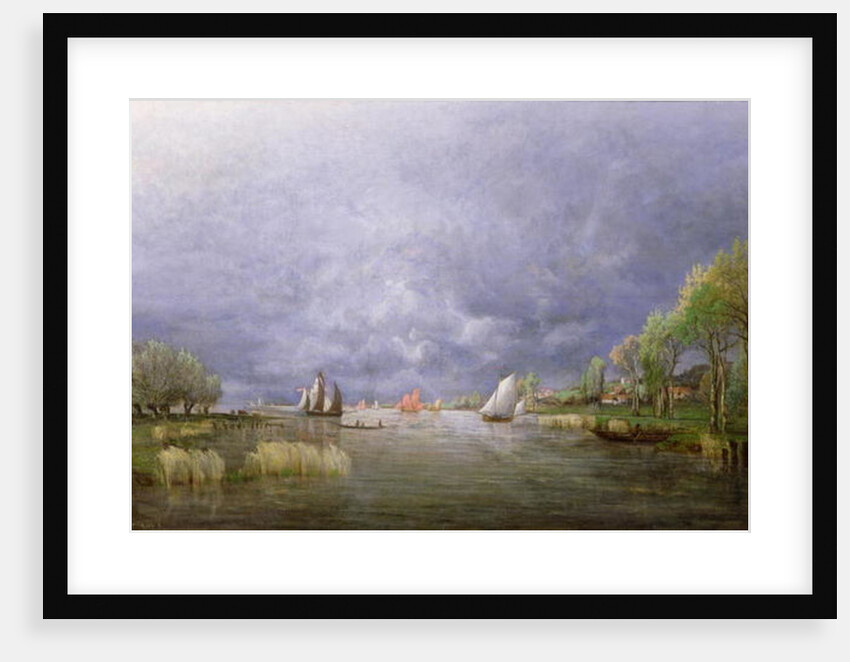 Banks of the Loire in Spring, Storm Effect, 1857 by Charles Leroux