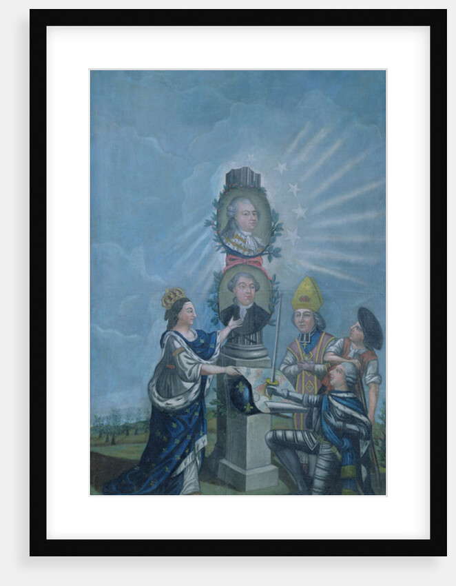 France Receiving the Wishes of the Nation from the Three Orders and presenting them to Louis XVI and Jacques Necker 1789 by Dubois