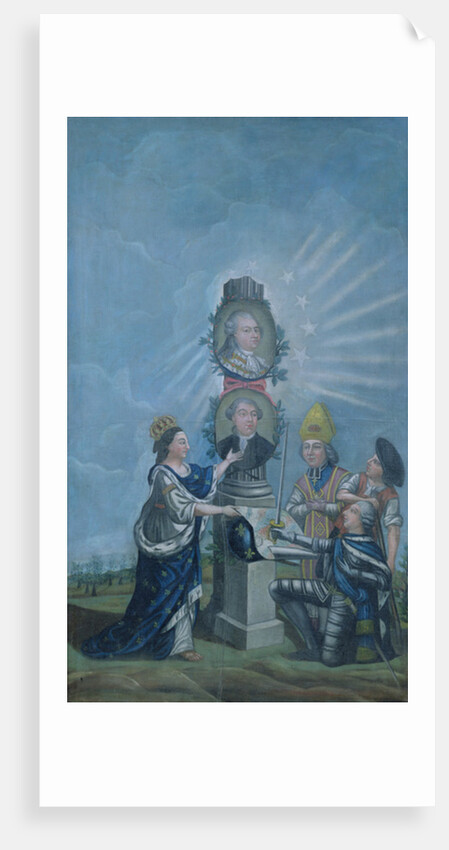 France Receiving the Wishes of the Nation from the Three Orders and presenting them to Louis XVI and Jacques Necker 1789 by Dubois