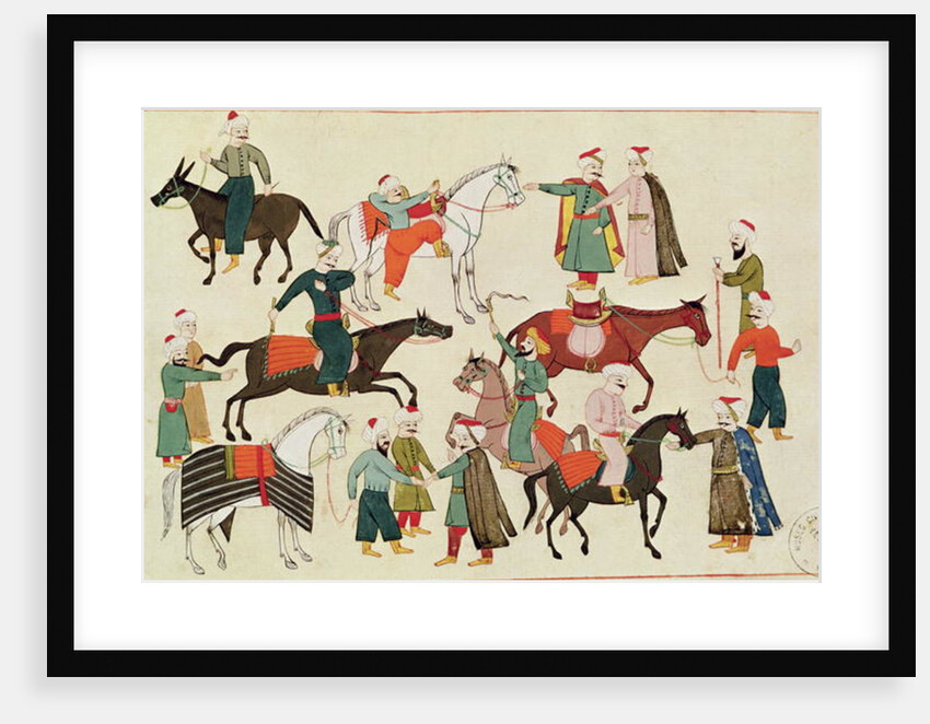 Ms 1671 A Horse Market, c.1580 by Islamic School