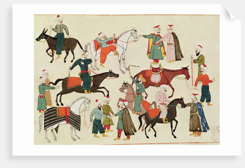 Ms 1671 A Horse Market, c.1580 by Islamic School