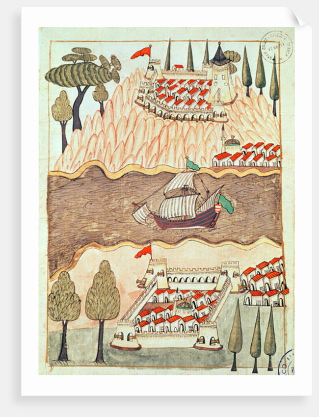 Two castles in the Black Sea, one in Greece and one in Anatolia by Islamic School