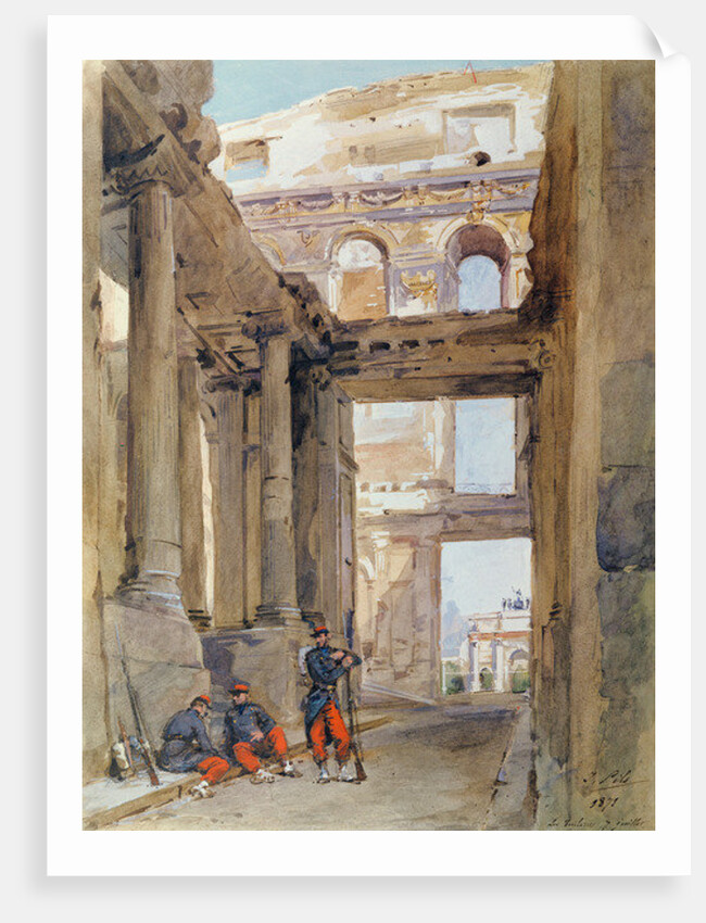 Soldiers in the Ruins of the Tuileries, 7th July 1871 by Isidore Pils
