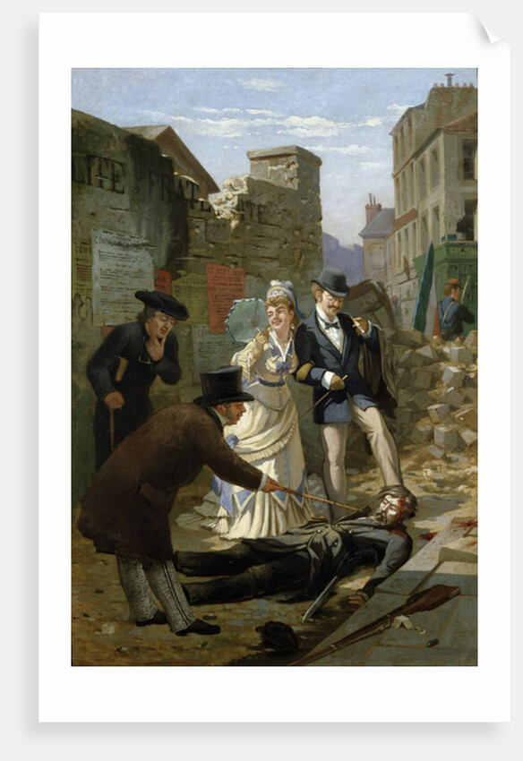 Exchanging Pleasantries before the Body of a Communard by French School