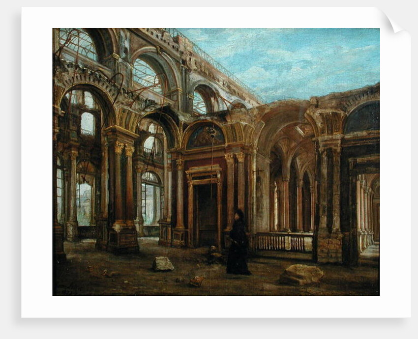 The Tuileries after the Paris Commune, 1871 by Alexandre Marre-Lebrett