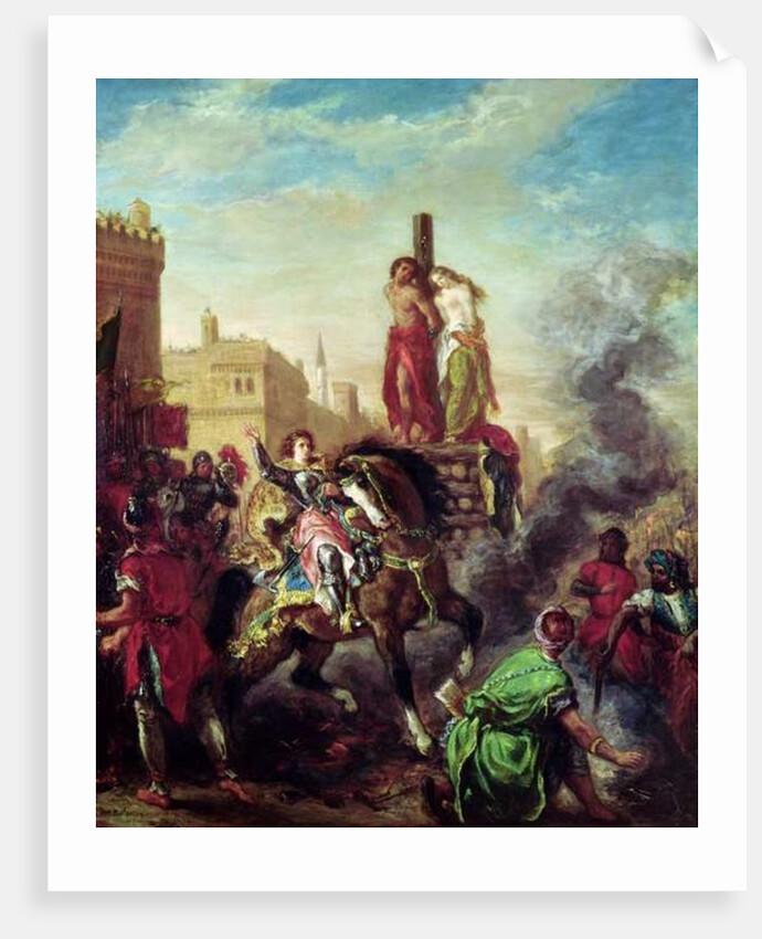 Olinda and Sophronia on the Pyre by Ferdinand Victor Eugene Delacroix