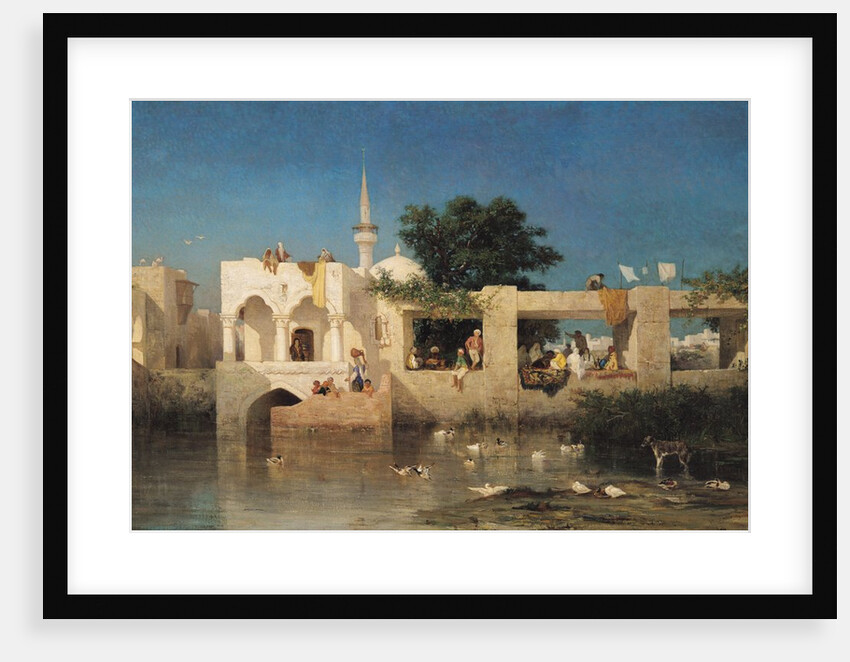 Cafe in Adalia, 1856 by Charles Emile de Tournemine