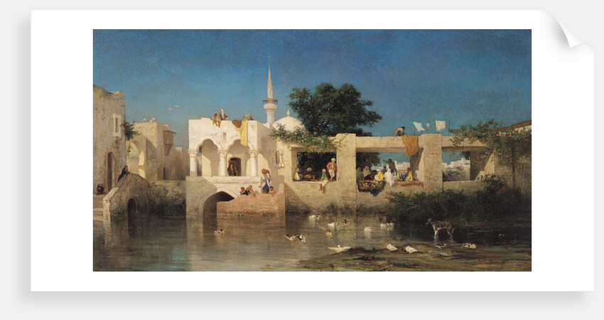 Cafe in Adalia, 1856 by Charles Emile de Tournemine