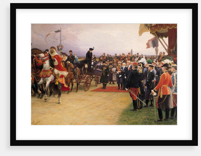President Emile Loubet Welcoming Tsar Nicolas II and Tsarina Alexandra to the Camp at Betheny, 21st September 1901, r.1905 by Albert Pierre Dawant