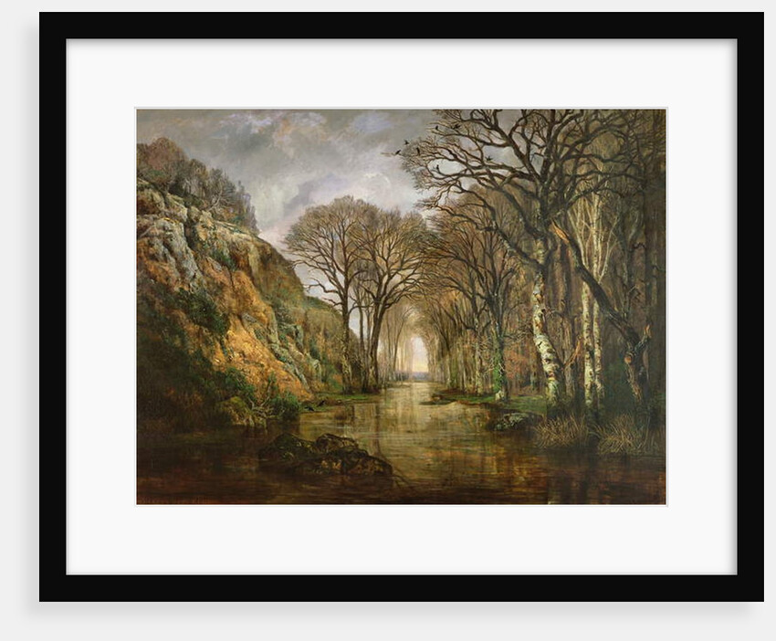 The Erdre, Winter, 1857 by Charles Leroux